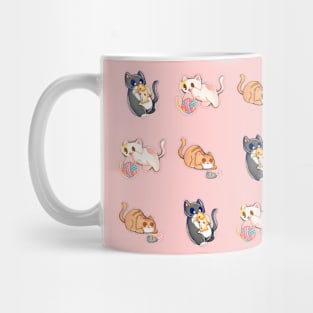 3 Cats Pattern Mug